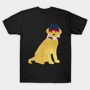 Preppy Dog Golden Retriever - Let's Play Ball T-Shirt